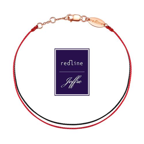 redline x joffre only love系列 双绳红绳手链 白/玫瑰/黄18k金