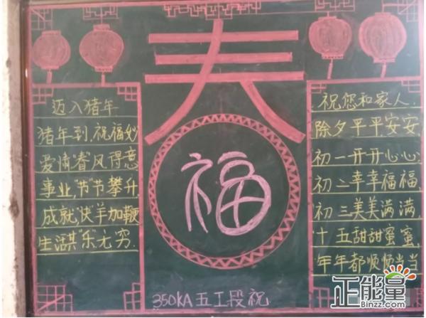 2019欢庆春节黑板报 春节黑板报图片素材