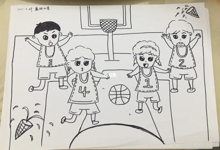 考编简笔画  篮球赛_简笔画_幼师_教程_幼师考编_兴趣