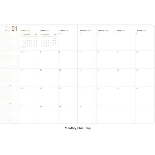 2019 premium big dated monthly planner scheduler