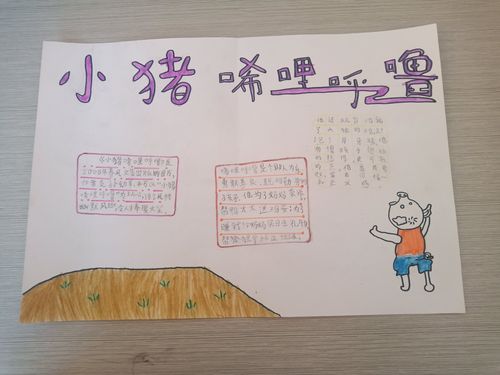 二(2)班共读书目《小猪唏哩呼噜》手抄报