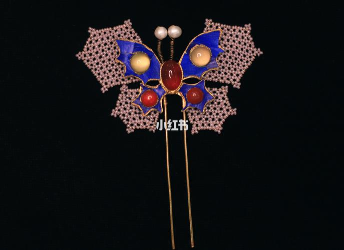 仿故宫款·纯手工鹅毛点翠-辑珠蝴蝶_故宫_故宫_我