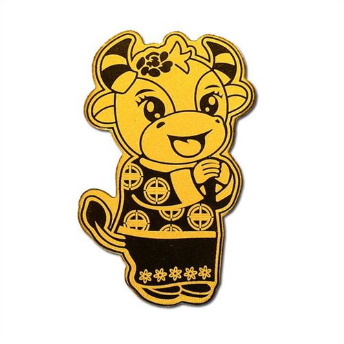 2021吉祥牛头像,适合做头像的牛 男生 2021牛年金箔吉祥牛手机贴纸抖音金片商务送礼随手礼