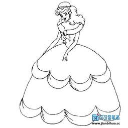 故事的小公主简笔画