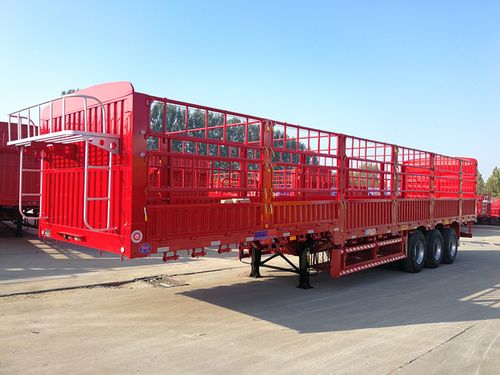 仓栏半挂车 青岛轻体仓栏半挂车