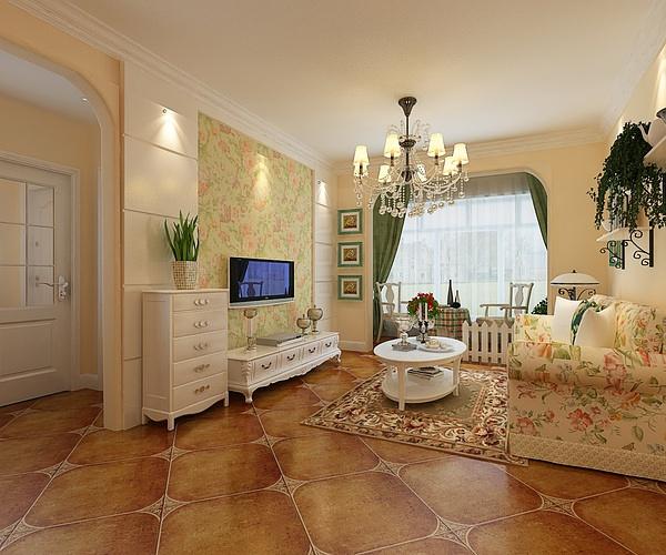 保利百合5号楼c户型79平两居田园风格装修电话:18703686727