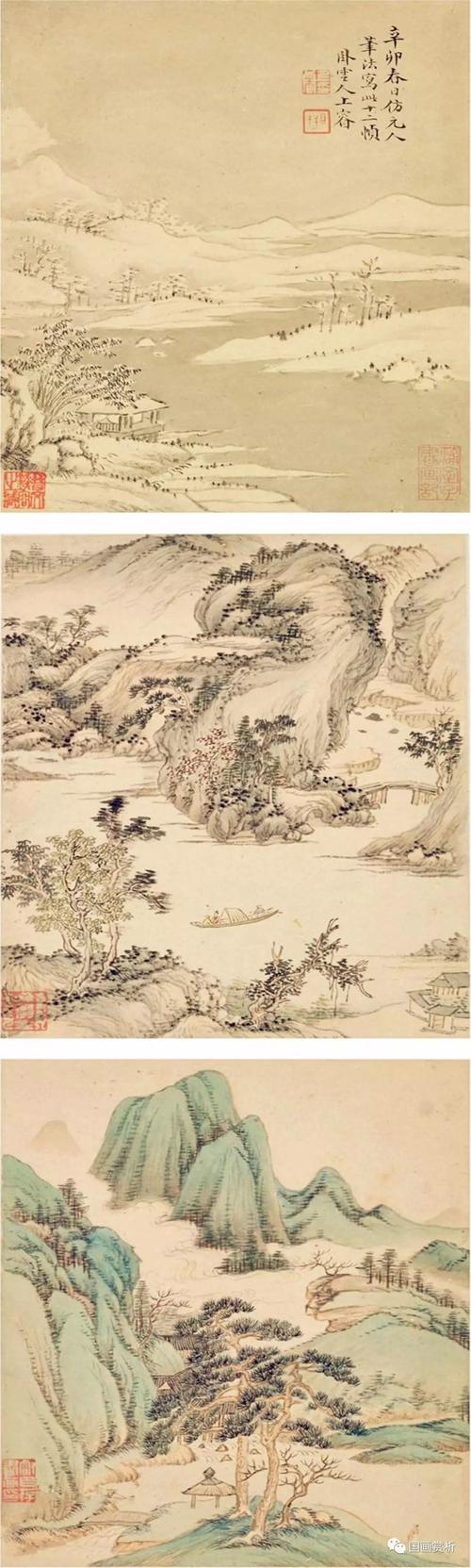 "童心和尚"上睿的《携琴访友图》_国画赏析_零二七艺考