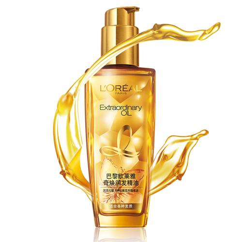 欧莱雅护发精油奇焕润发精油小金瓶视频