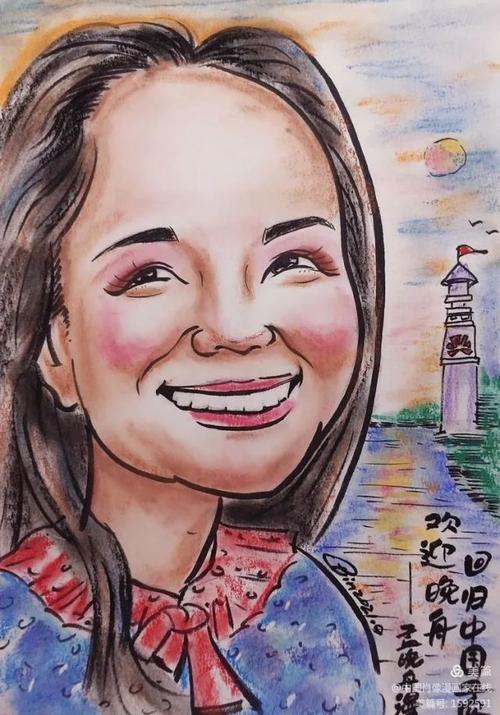 轻舟虽晚 终回家国/孟晚舟任正非肖像漫画