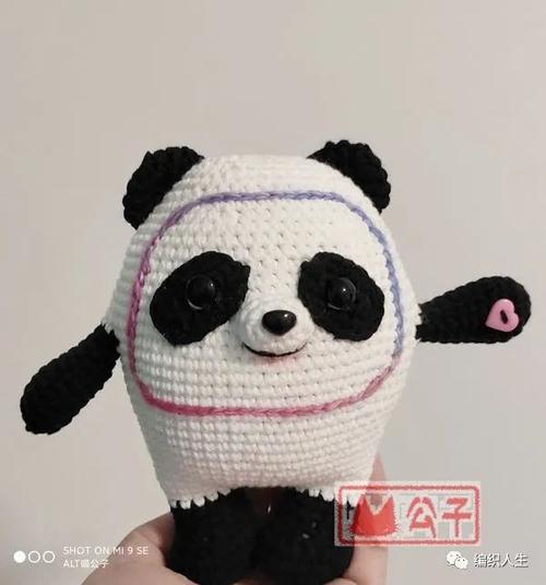 快来钩一个超可爱钩针冰墩墩玩偶有编织说明