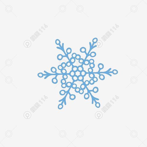 精美蓝色创意艺术雪花图案png元素png图片素材,为您省却设计制作时间