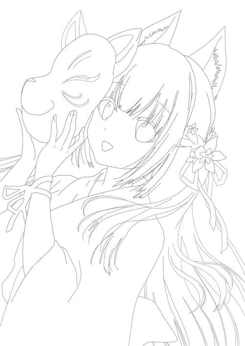 线稿 画稿 卡通 动漫