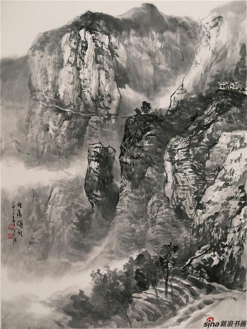 乐震文—雁荡随记 54×40cm 纸本水墨 2014-中国书画