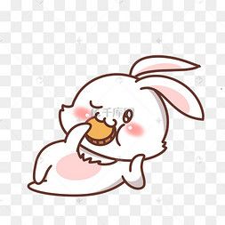 中秋节表情包白兔吃月饼