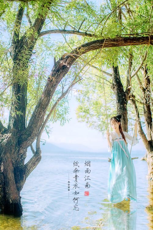 烟雨江南唯美色调下的古风人像摄影欣赏