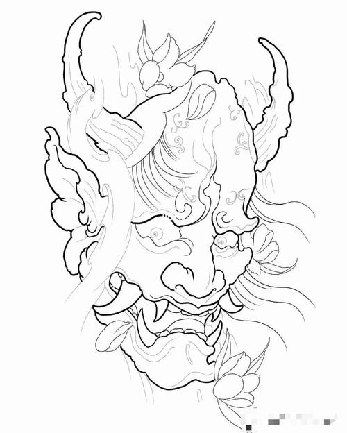 般若手稿_朝阳广场攻略_线稿_纹身手稿_文化_绘画