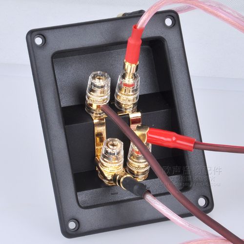 四位音箱abs接线盒全铜接线柱 喇叭线接线板音响配件