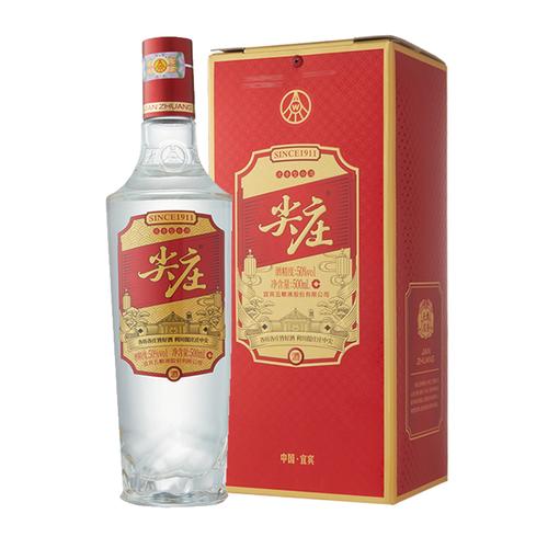 50度绵柔尖庄酒红盒500ml/瓶五粮液白酒浓香型大米品质金牌