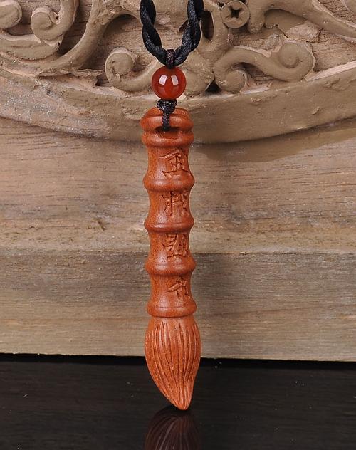 金榜题名桃木项链