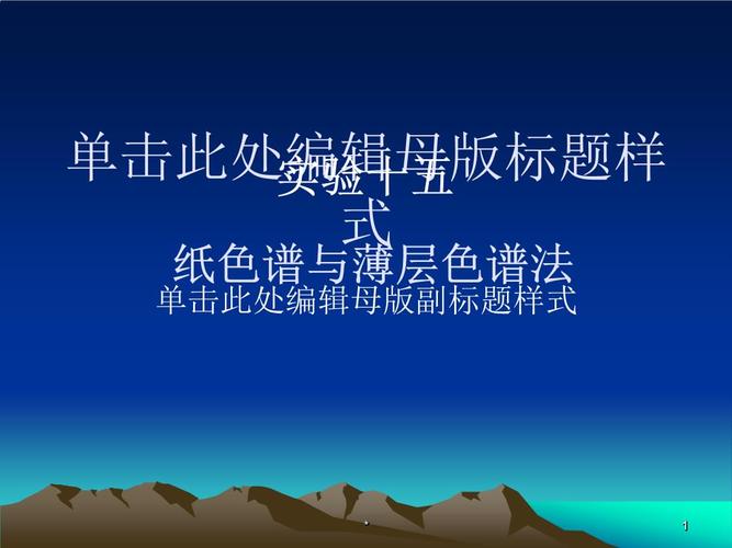 纸色谱与薄层色谱法学习资料.ppt 15页