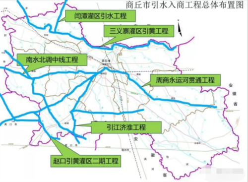 引江济淮工程再推进,引水入商工程总体布置图公布