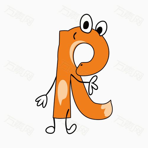卡通英文字母字体r