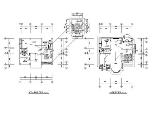 [分享]cad别墅强电图纸资料下载