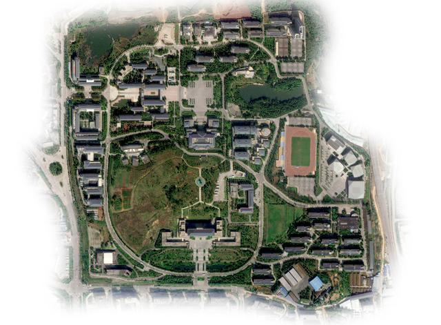 昆明城市地理景观"大学"鸟瞰