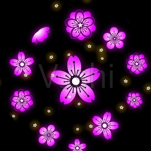 投影灯素材花瓣转动