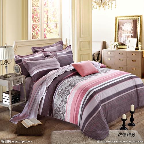 四件套家纺床图片家