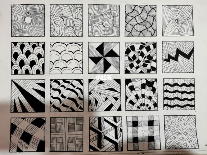黑白装饰画肌理简单,临摹,素材来源网络_装饰画_黑白装饰画_文化_绘画