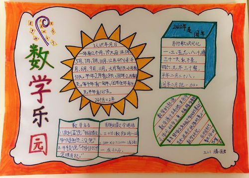 数学手抄报完成了,对于年月日的记忆尤其深刻