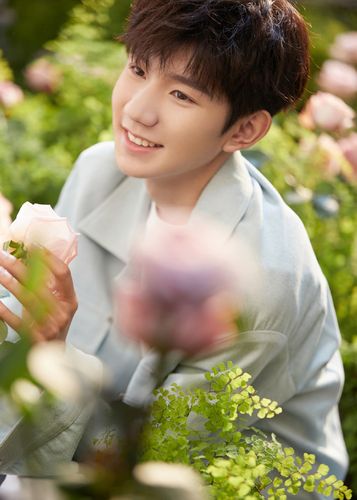 王源帅气迷人花海写真图片