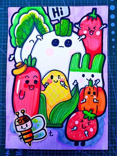 蔬菜组合儿童画_简笔画_简笔画教程_母婴_早教