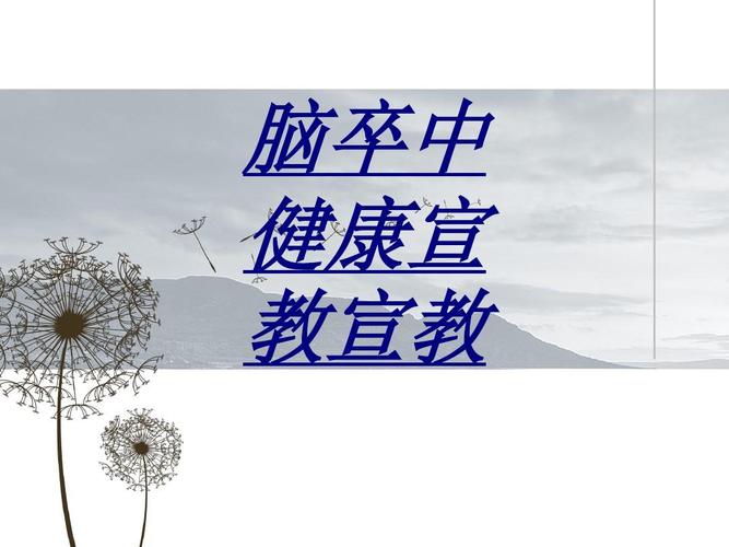 脑卒中健康宣教宣教讲义ppt