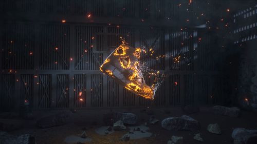 c4d灰飞烟灭特效-nike球鞋广告