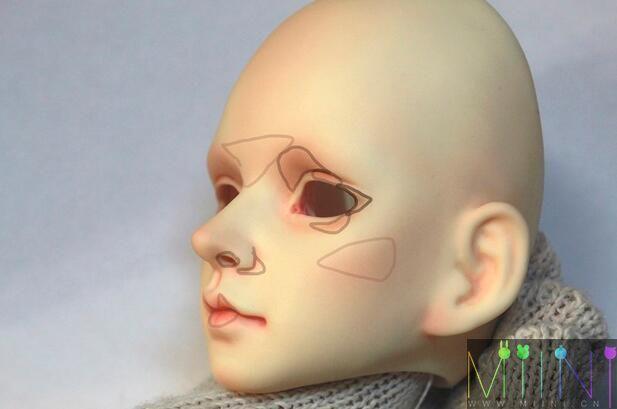 bjd娃娃化妆改妆bjd男娃满脸雀斑小麻子好帅气