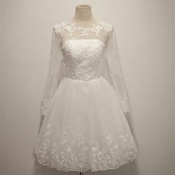 2017新款小礼服新娘装伴娘服 结婚婚纱敬酒服晚礼服 短款蓬蓬裙