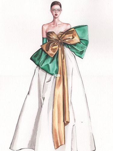 水彩_水彩_服装效果图_文化_绘画