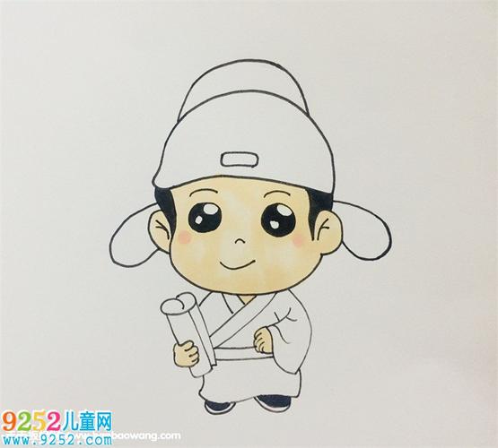 诗人简笔画教程