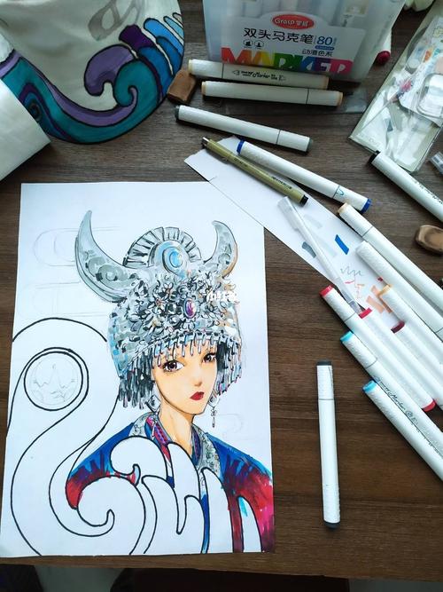 苗族·印象_手绘_文化_绘画