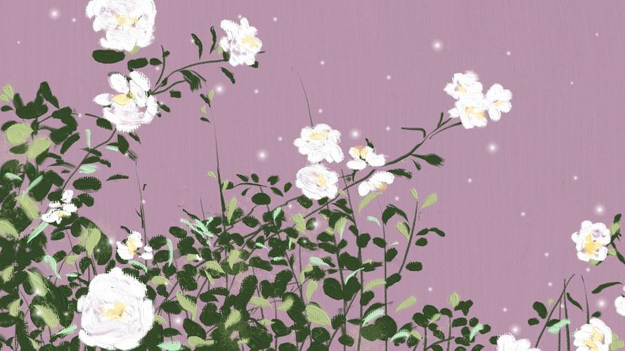 ins风可爱少女心油画质感手绘,艺术壁纸-回车桌面