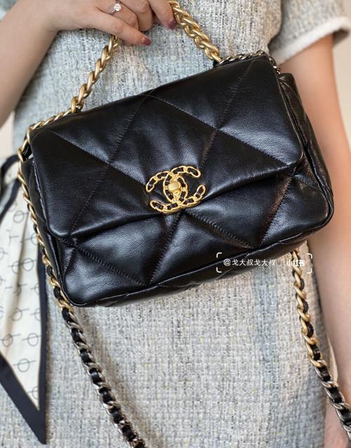 chanel香奈儿包包19bag大菱格羊皮链条包_香奈儿怎么样_鱼子酱_bag