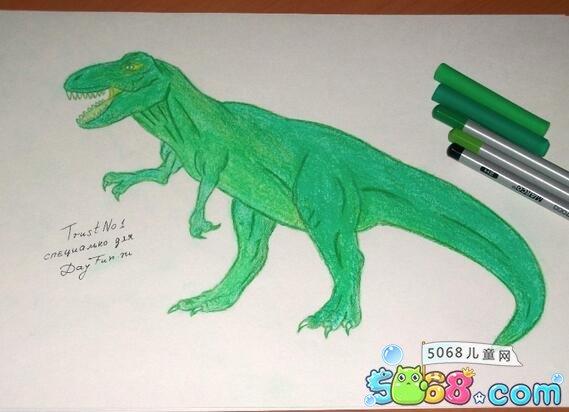 描写霸王龙的画图片展示