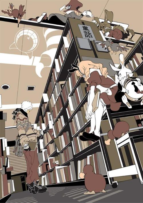 今天有好好学习吗?图书馆特辑p站动漫美图欣赏