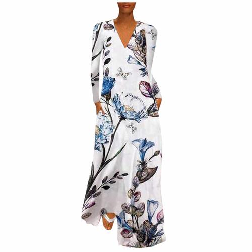 women"s luxury brand dress women 2019 casual long sleeve dress v