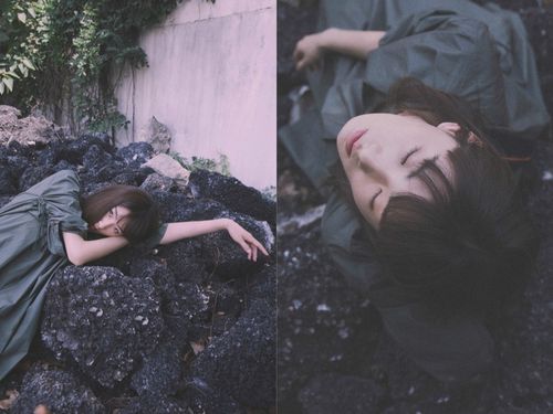 高睿菲儿夏日写真曝光 竹林清幽展日系少女感