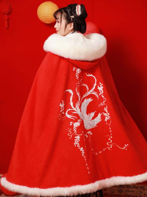 静还决斗篷过年汉服冬季古风女装正品原创中国风加厚加绒保暖古装