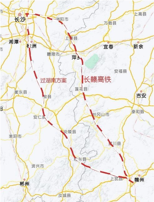 长赣高铁为何不走湖南而是江西呢?湖南段仅经过浏阳1个县市