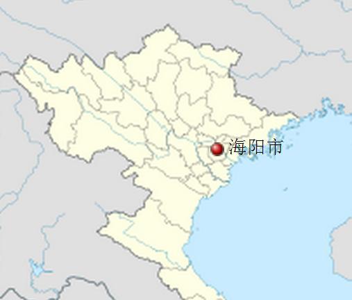 对比中越两国同名的海阳市:中国的面积较大,越南的城市规模较大